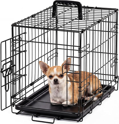 Sweetcrispy 36 Inch Dog Crate, Medium Dog Cage, Foldable Puppy Pet Kennel