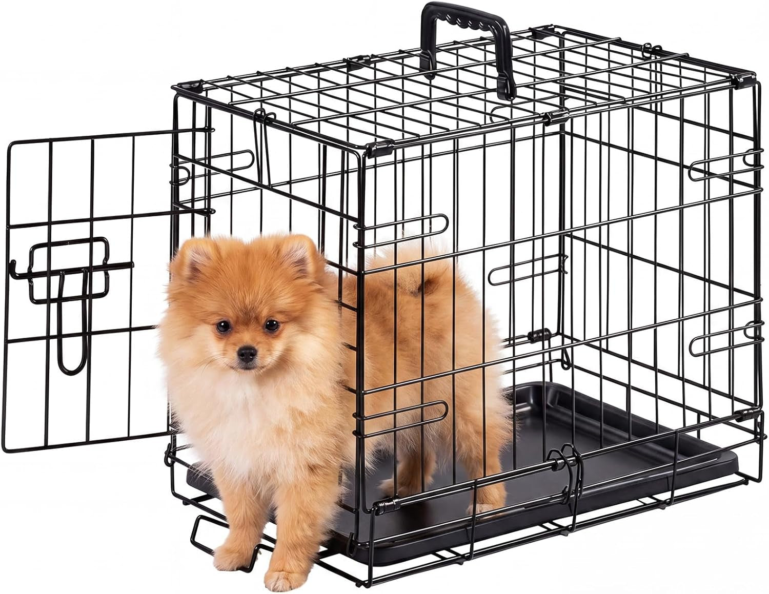 Sweetcrispy 36 Inch Dog Crate, Medium Dog Cage, Foldable Puppy Pet Kennel