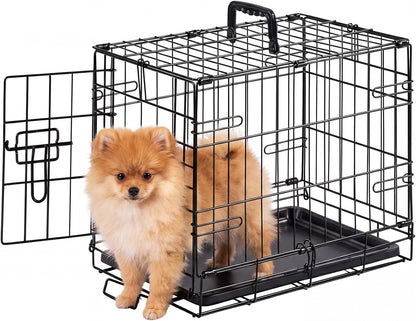 Sweetcrispy 36 Inch Dog Crate, Medium Dog Cage, Foldable Puppy Pet Kennel
