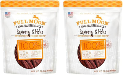 All Natural Human Grade Dog Treats, Essential Beef Savory Sticks, 22 Ounce, 1.375 Pound (Pack of 1)