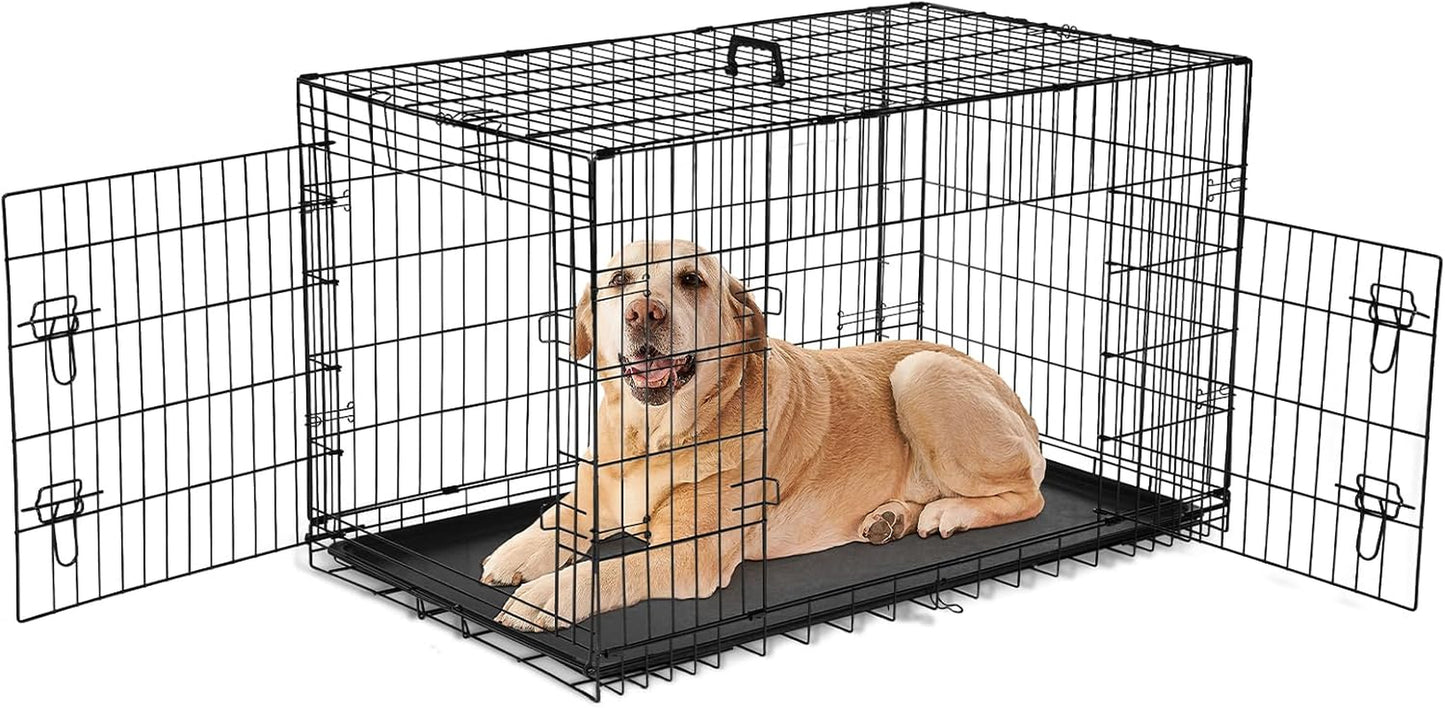 Sweetcrispy 36 Inch Dog Crate, Medium Dog Cage, Foldable Puppy Pet Kennel