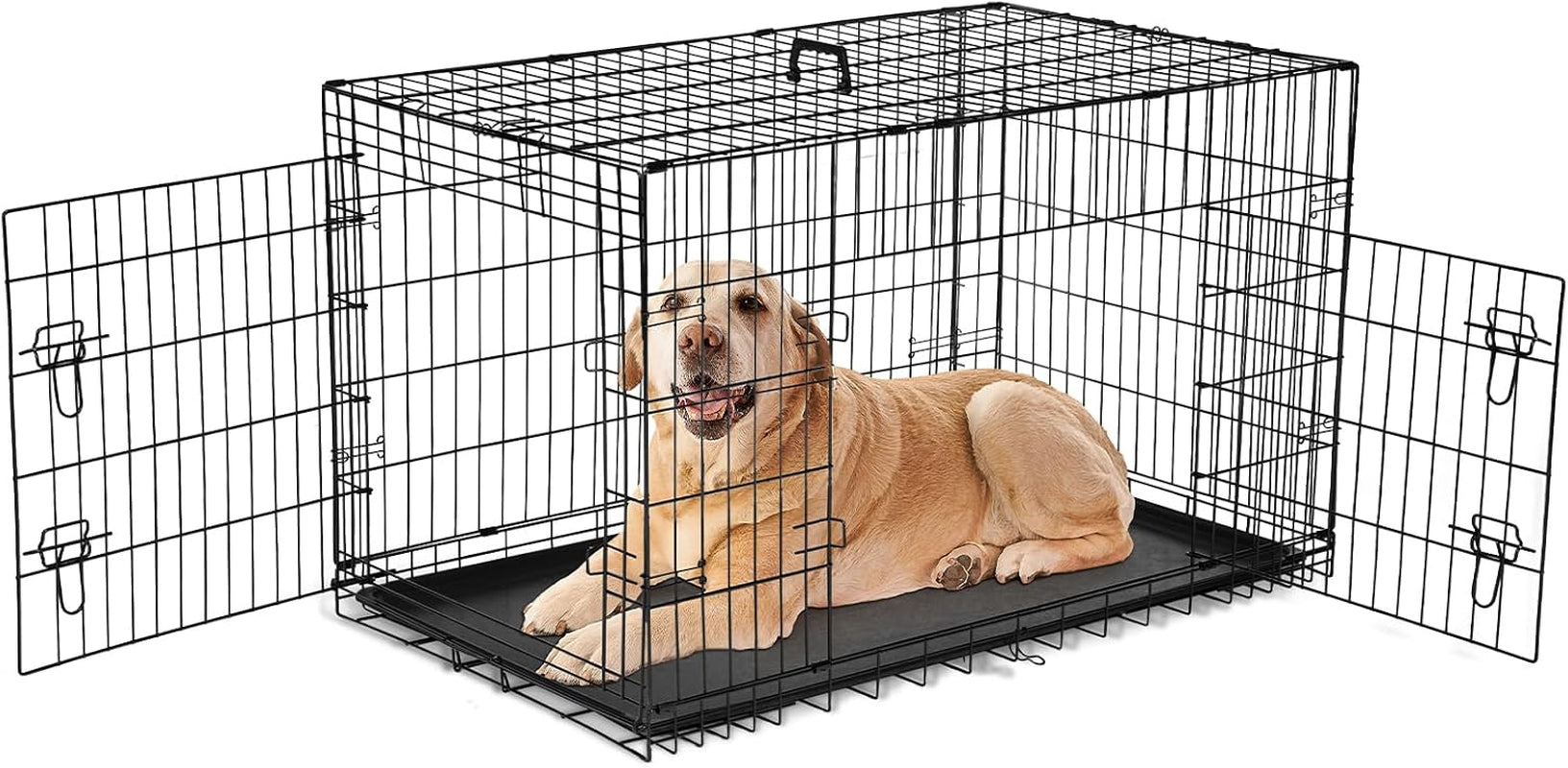 Sweetcrispy 36 Inch Dog Crate, Medium Dog Cage, Foldable Puppy Pet Kennel