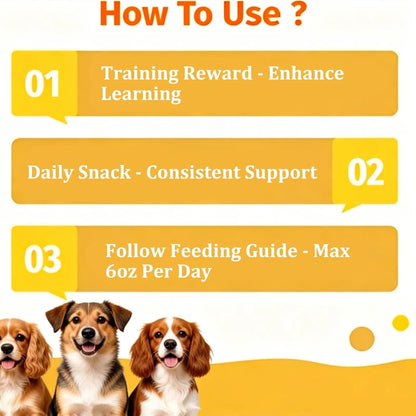 Dog Brain Health Soft Chews with Norwegian Salmon Oil, Daily Nutritional Support Treats for Adult and Senior Dogs, Salmon Flavor, Soy Free, Palm Oil Free, 60 Count