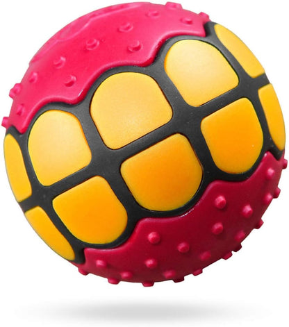 Teeth Dog Ball Toy Squeaky Fetch - Rubber Funny Ball for Large Medium Dogs