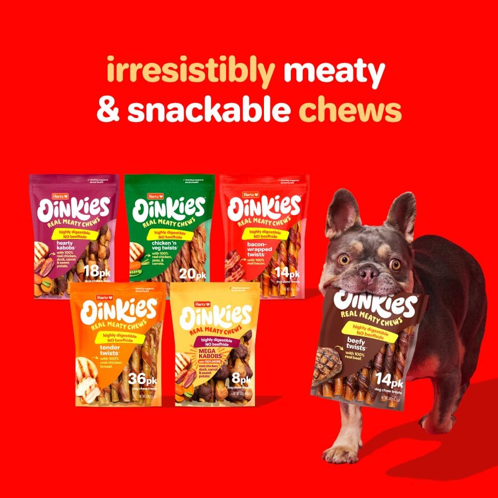 Oinkies Chicken Wrapped Lasting Chew Bone Dog Treats, 