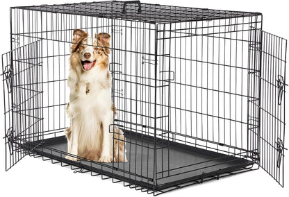 Sweetcrispy 36 Inch Dog Crate, Medium Dog Cage, Foldable Puppy Pet Kennel