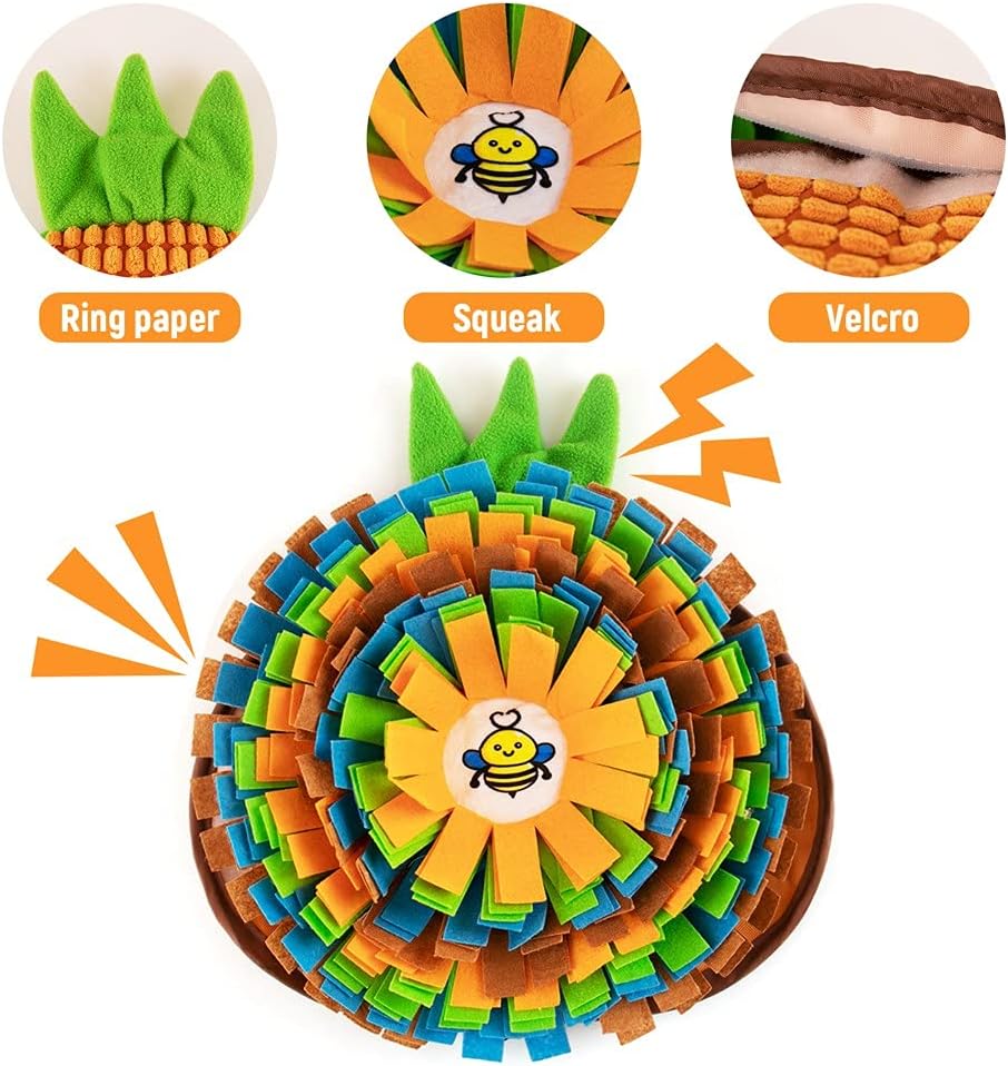 Snuffle Mat for Dogs, Interactive Feed Game for Boredom, Encourages Natural Foraging Skills for Cats Dogs Bowl Travel Use, Dog Treat Dispenser Indoor Outdoor Stress Relief 