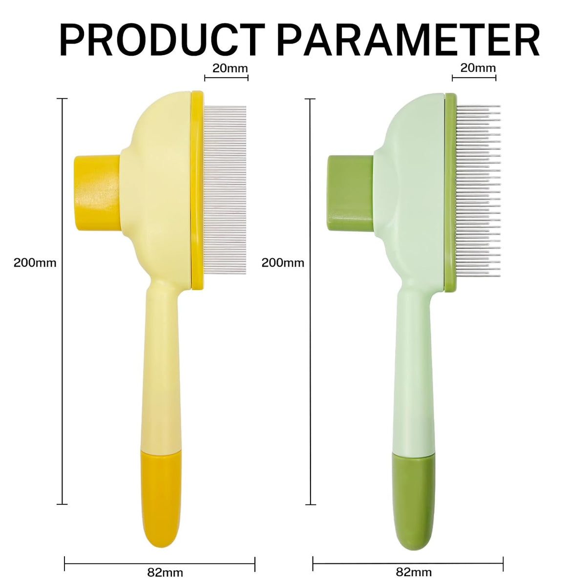 2 PCS Flea Comb for Cats Dogs Brush for Shedding Pet Hair Removal Comb with Long & Short Stainless Steel Teeth for Deshedding