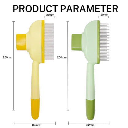 2 PCS Flea Comb for Cats Dogs Brush for Shedding Pet Hair Removal Comb with Long & Short Stainless Steel Teeth for Deshedding