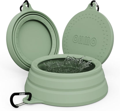 Spill Proof Collapsible Dog Water Bowl 24Oz for Cars, No Splash Portable Bowls for Dog Travel, Pet Essentials for Road Trips, Cat Travel Accessories