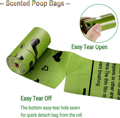 Dog Poop Bag Biodegradable - Dog Waste Bags with Dispenser, Extra Thick Strong Leak Proof Poop Bags for Dogs Doggy | Scented