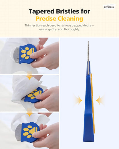 Professional Eye Comb for Pets | Stainless Steel Tear Stain Remover for Cats & Dogs | Gentle Round-Head Grooming Tool 