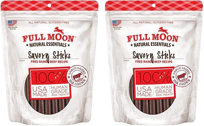 All Natural Human Grade Dog Treats, Essential Beef Savory Sticks, 22 Ounce, 1.375 Pound (Pack of 1)
