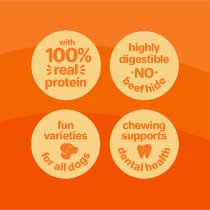 Oinkies Chicken Wrapped Lasting Chew Bone Dog Treats, 