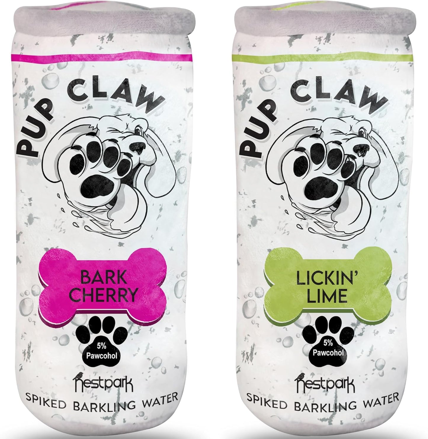 Pup Claw Dog Toys - Funny Cute Plush Dog Toys with Squeaker - Parody (2 Pack) (Tropical Pack)