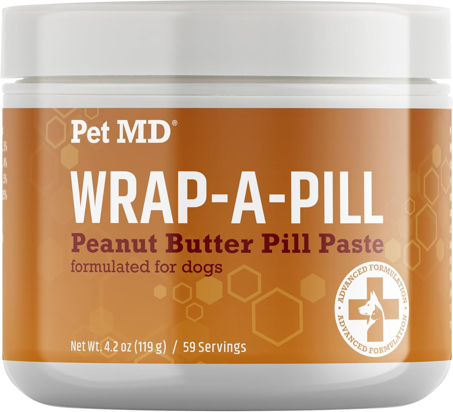 Wrap a Pill Peanut Butter Flavored Pill Paste for Dogs - Make a Pocket to Hide Pills and Medication for Pets - 59 Servings