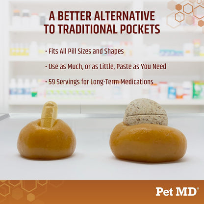Wrap a Pill Peanut Butter Flavored Pill Paste for Dogs - Make a Pocket to Hide Pills and Medication for Pets - 59 Servings