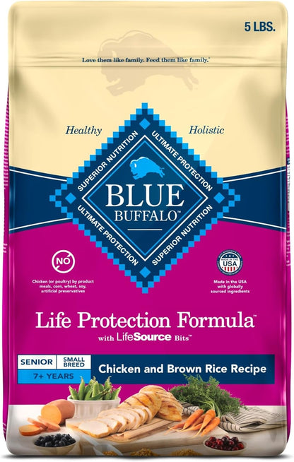 Life Protection Formula Small Breed Senior Dry Dog Food, Supports Joint Health and Immunity, Made with Natural Ingredients, Chicken & Brown Rice Recipe, 15-Lb. Bag