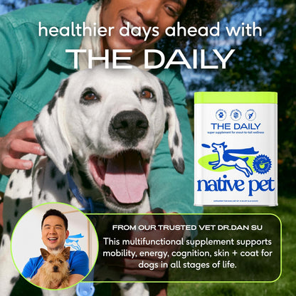 Dog Vitamins & Supplements - 11-In-1 Vitamin Powder for Dog Food Topper - Collagen, Glucosamine, Probiotics, Omega & More- Supports Healthy Gut, Mobility & Overall Health - 30 Scoops