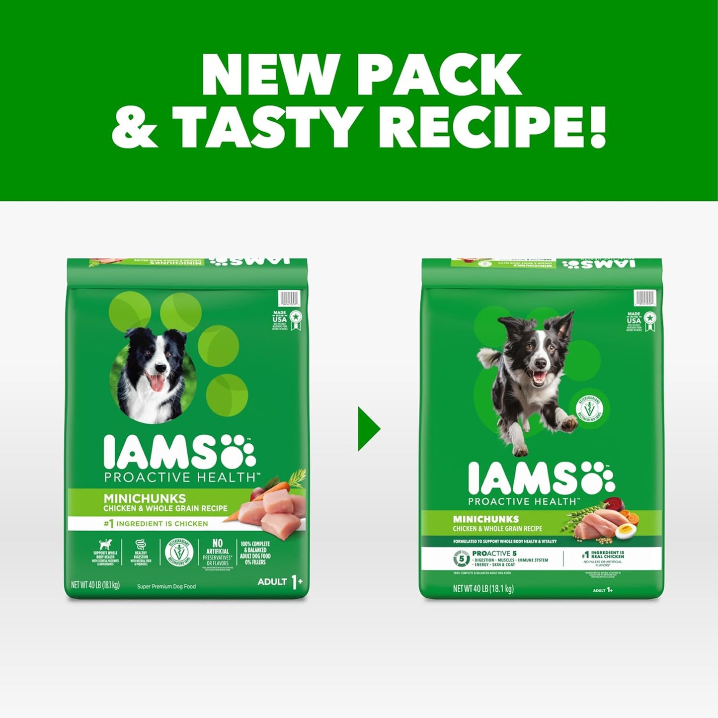IAMS Proactive Health Adult Minichunks Dry Dog Food Chicken & Whole Grain Recipe