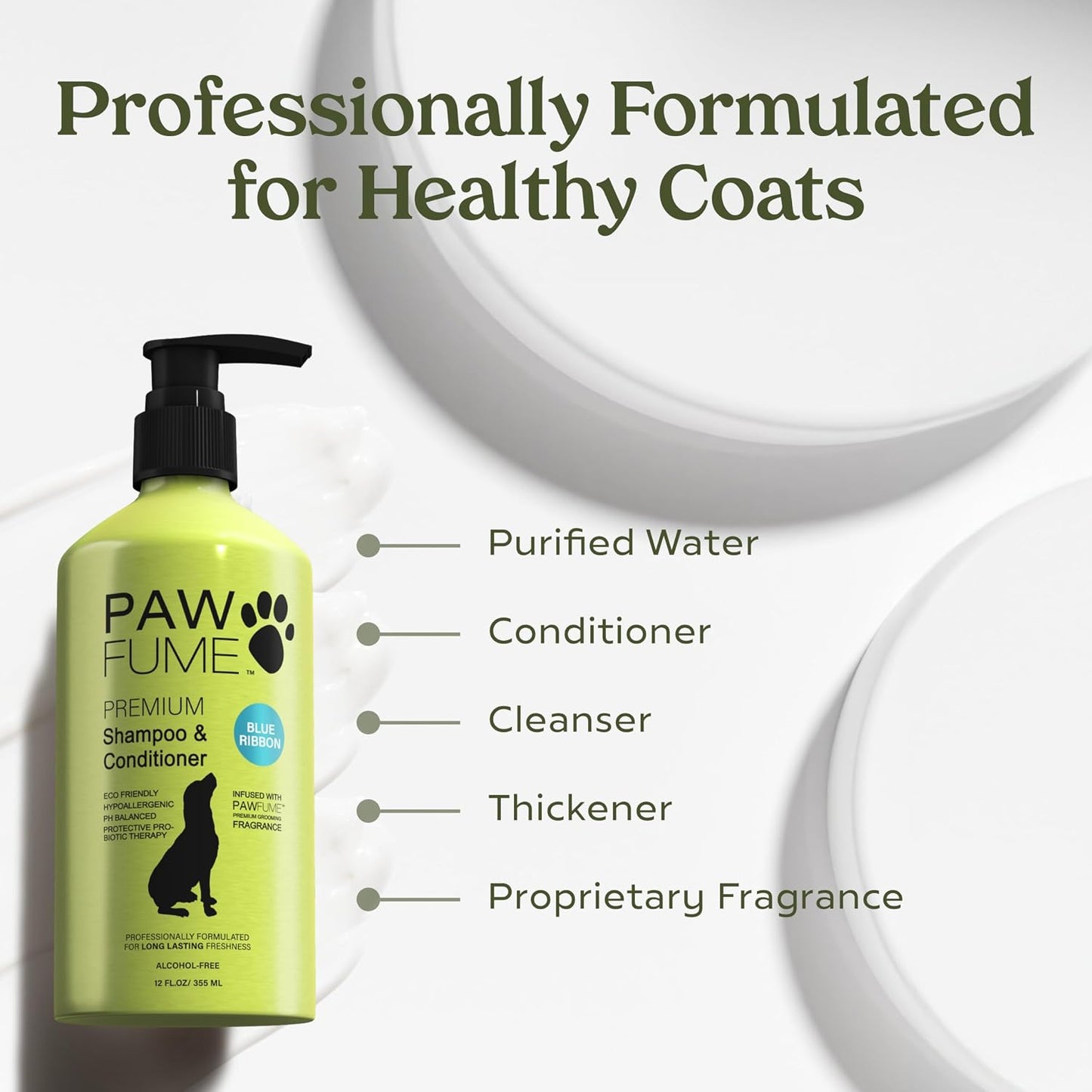 PAWFUME Dog Shampoo and Conditioner, Blue Ribbon, 1-Pack