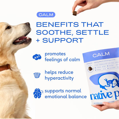 Calming Chews for Dogs - Melatonin for Dogs Anxiety Relief - Grain Free All Natural Hemp Calming Treats & L-Theanine Helps Manage Stress & Separation Anxiety - Puppy Sleep Aid - 30 Chews