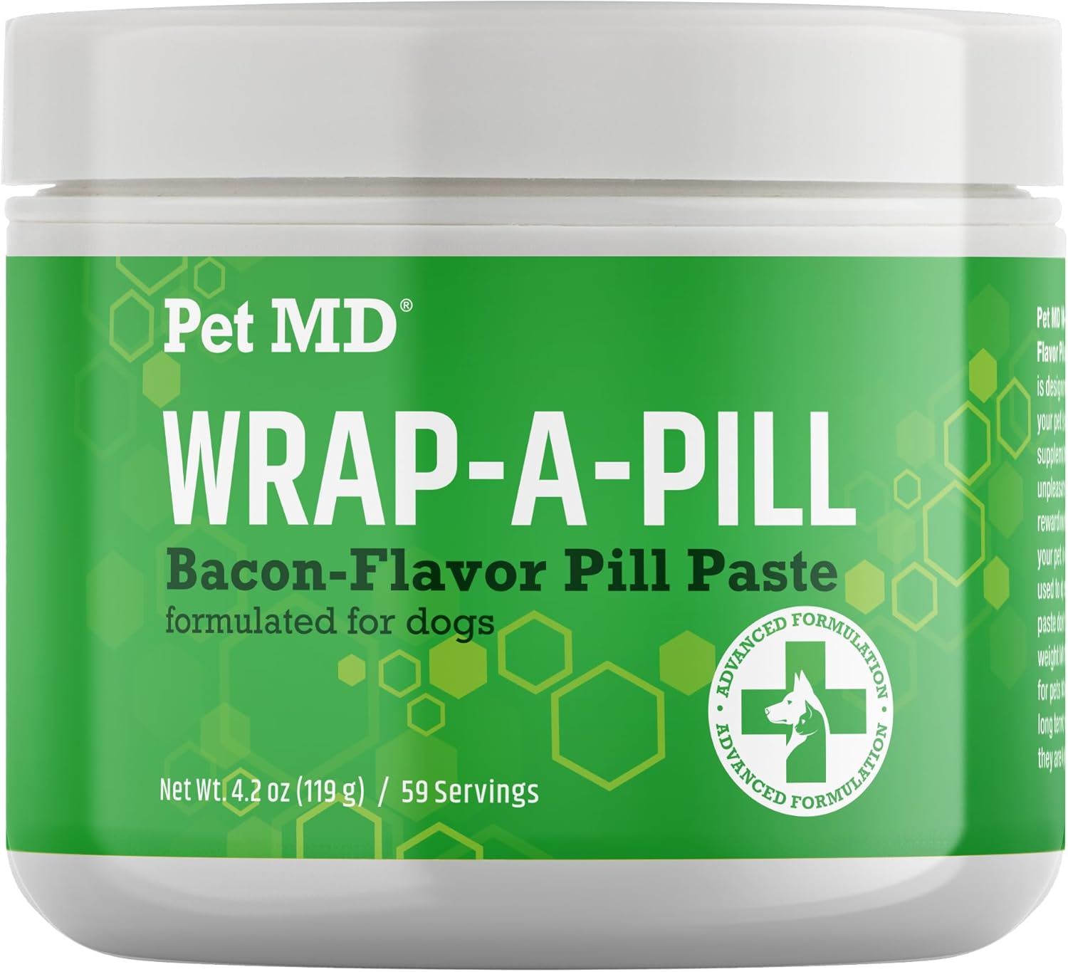 Wrap a Pill Peanut Butter Flavored Pill Paste for Dogs - Make a Pocket to Hide Pills and Medication for Pets - 59 Servings