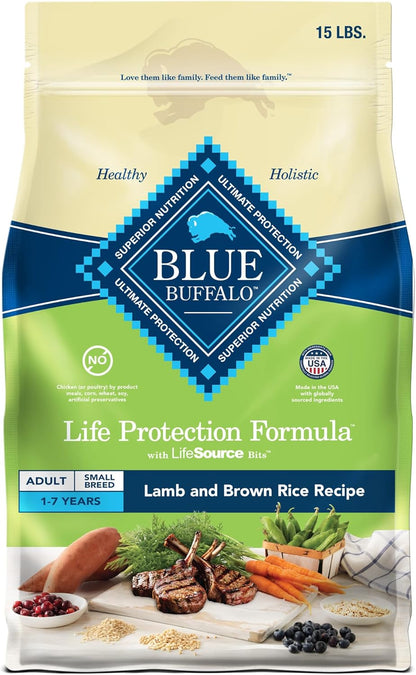 Life Protection Formula Adult Small Breed Dry Dog Food, Supports High Energy Needs, Made with Natural Ingredients, Chicken & Brown Rice Recipe, 15-Lb Bag