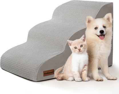 Dog Steps for Bed or Couch,3 & 4-Step Pet Stairs Ramp 