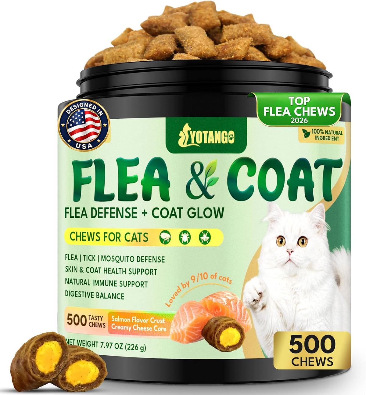 Flea and Tick Prevention for Cats, Cat Flea and Tick Treatment Chew