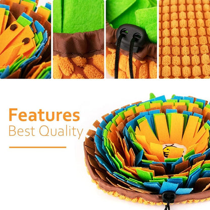 Snuffle Mat for Dogs, Interactive Feed Game for Boredom, Encourages Natural Foraging Skills for Cats Dogs Bowl Travel Use, Dog Treat Dispenser Indoor Outdoor Stress Relief 