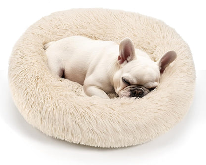 Calming Indoor Donut Bed for Dogs & Cats   