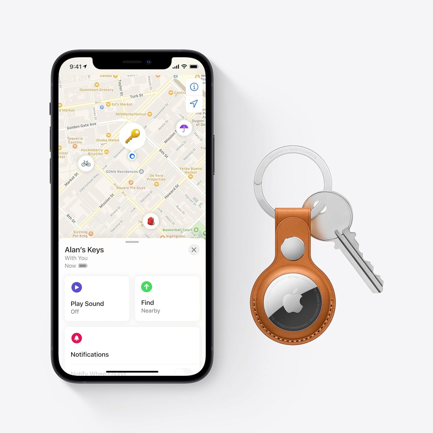 Airtag. Keep Track of and Find Your Pets, Keys, Wallet, Luggage, Backpack, and More. Simple One-Tap Set up with Iphone or Ipad