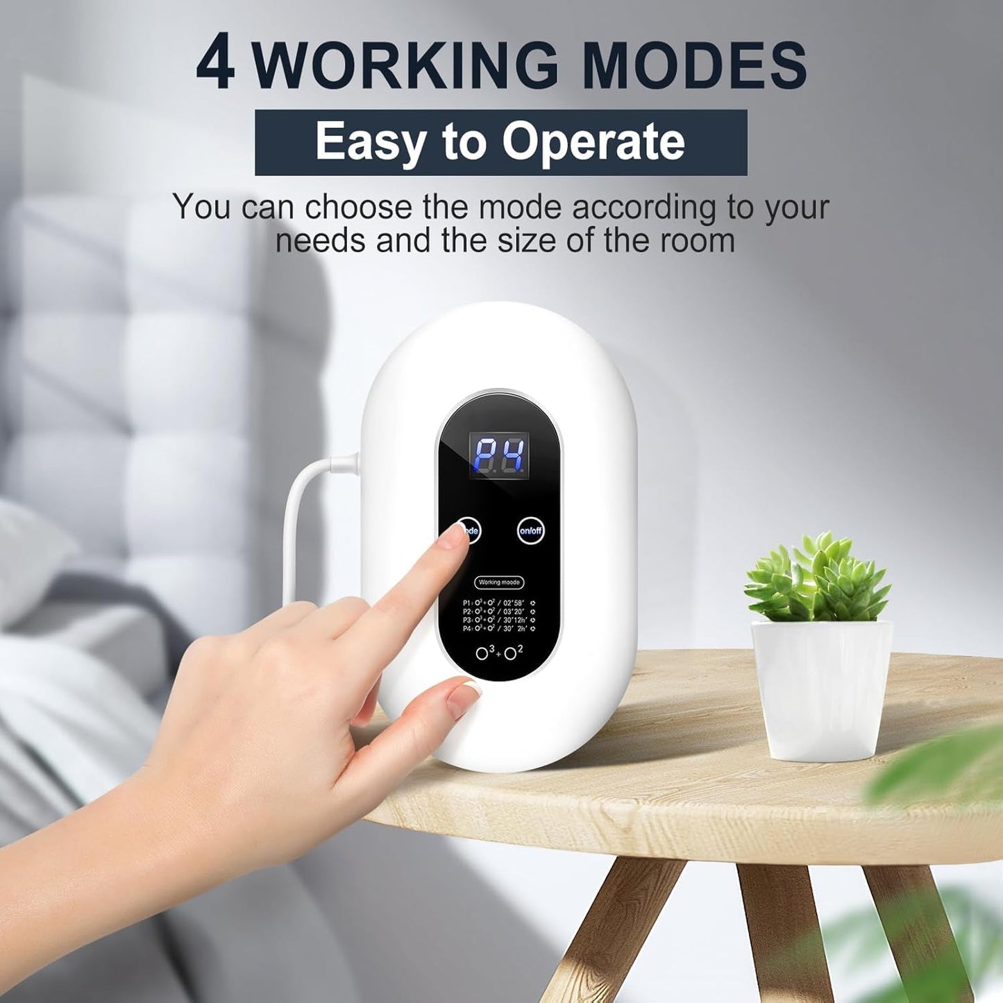 Ozone Odor Eliminator for Strong Odor 99% Cat Litter Deodorizer Dog Poof Odor Removal Air Ionizers Home Plug-In Air Purifier for Bedroom, Toilet, Kitchen, Pets, Shoe, Smoke, Formaldehyde Air Freshener