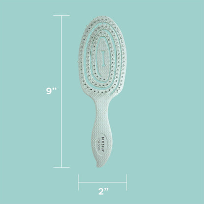 Biosilk for Pets Eco-Friendly Detangling Pin Brush for Dogs in Mint Green | Easy to Hold Ergonomic Handle Dog Brushes, Wet or Dry Dog Hair Brush, Light Blue (Ff12806),Gray/Black