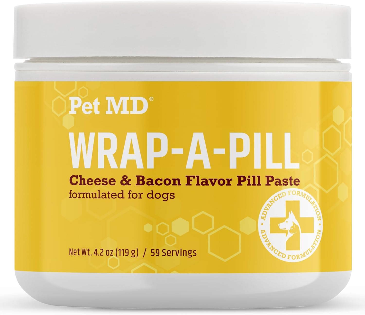 Wrap a Pill Peanut Butter Flavored Pill Paste for Dogs - Make a Pocket to Hide Pills and Medication for Pets - 59 Servings