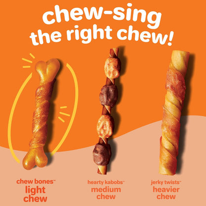 Oinkies Chicken Wrapped Lasting Chew Bone Dog Treats, 
