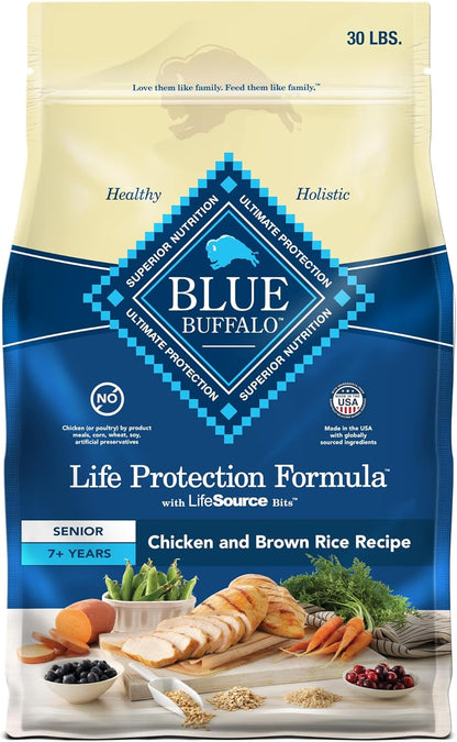 Life Protection Formula Senior Dry Dog Food, Supports Joint Health and Mobility, Made with Natural Ingredients, Chicken & Brown Rice Recipe, 15-Lb. Bag
