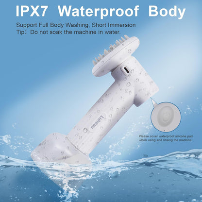Rechargeable Foaming Dog Shampoo Dispenser with Brush for Bathing, Soft Brush, Massaging and Grooming, Bubble/Spray Mode