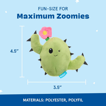 2 in 1 Interactive Plush Dog Toy - Rip and Reveal Toy for Dogs and Puppies - Stimulating Squeaky Pet Toys | Consuela Cactus (Small)
