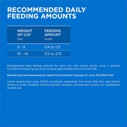 plus High Protein Cat Food Dry Salmon and Ocean Whitefish Cat Skin and Coat Health Formula - 16 Lb. Bag