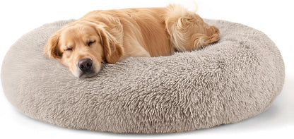 Calming Indoor Donut Bed for Dogs & Cats   