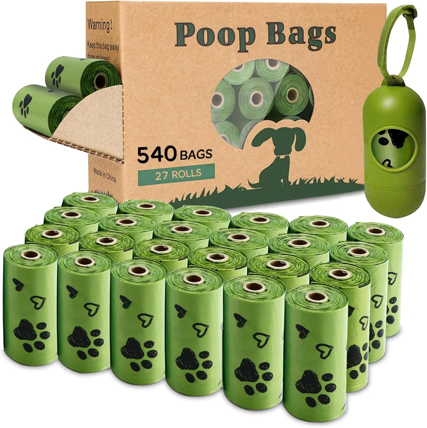 Dog Poop Bag Biodegradable - Dog Waste Bags with Dispenser, Extra Thick Strong Leak Proof Poop Bags for Dogs Doggy | Scented