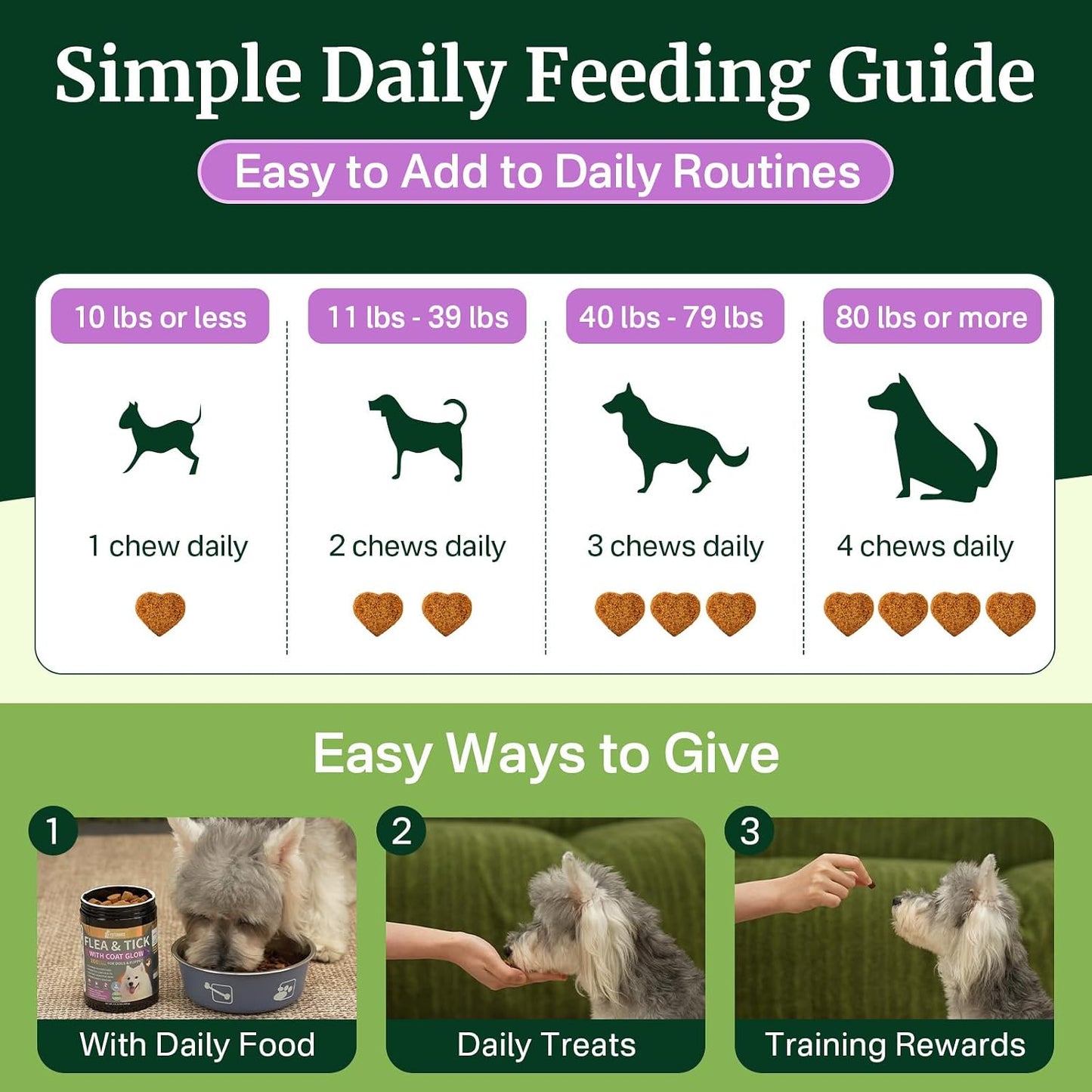 Flea and Tick Prevention for Dogs Chewables, Dog Flea and Tick Treatment