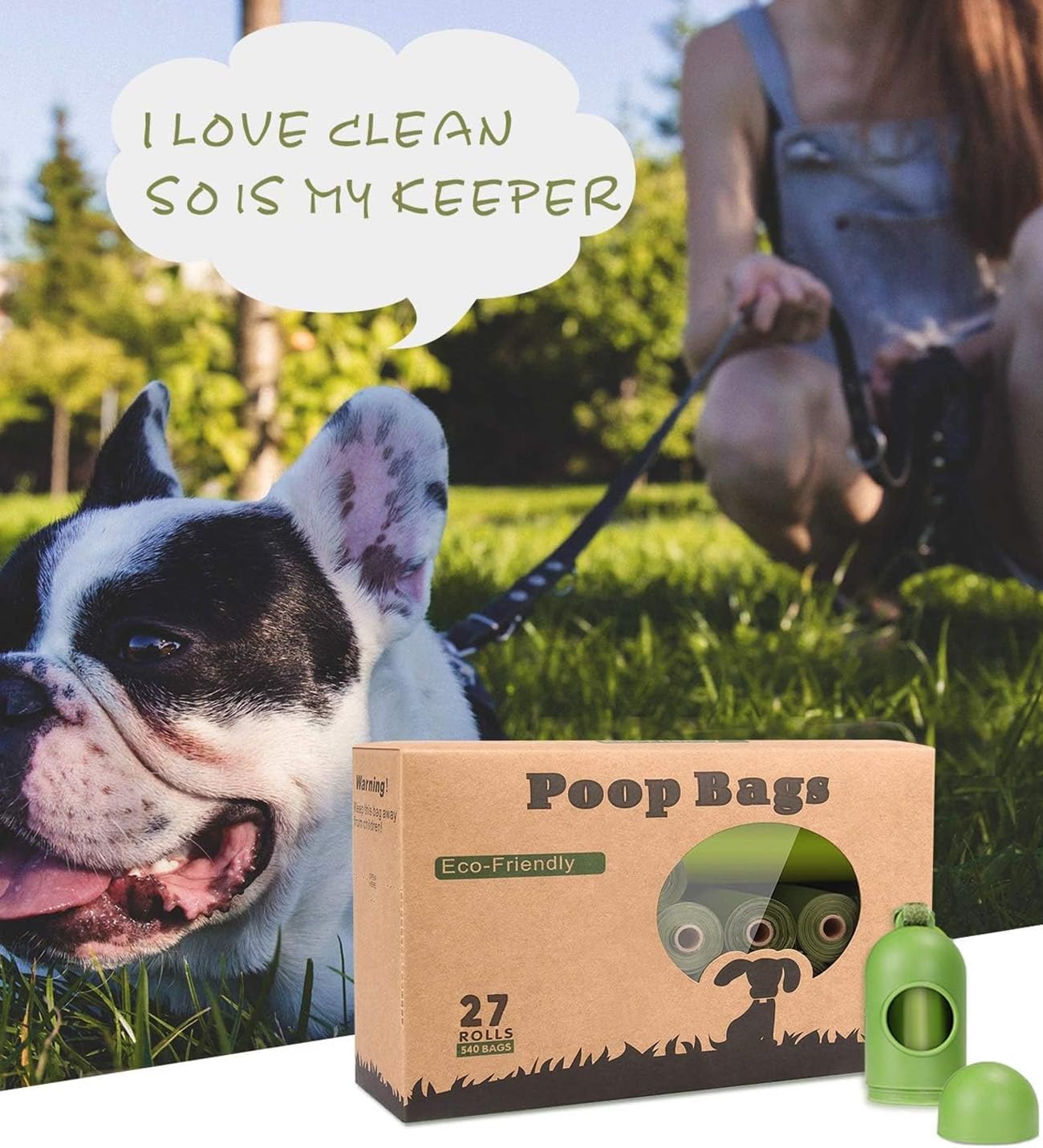 Dog Poop Bag Biodegradable - Dog Waste Bags with Dispenser, Extra Thick Strong Leak Proof Poop Bags for Dogs Doggy | Scented
