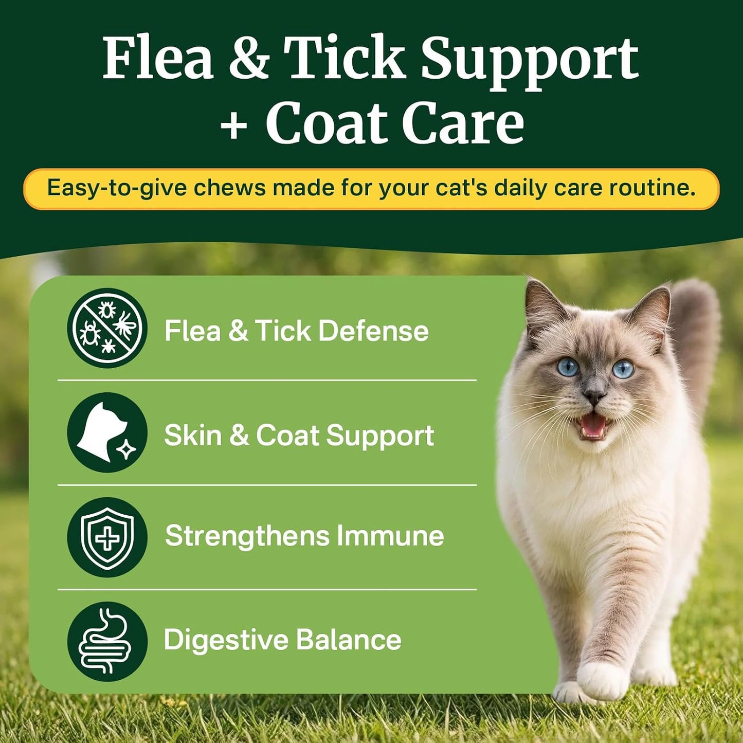 Flea and Tick Prevention for Cats, Cat Flea and Tick Treatment Chew