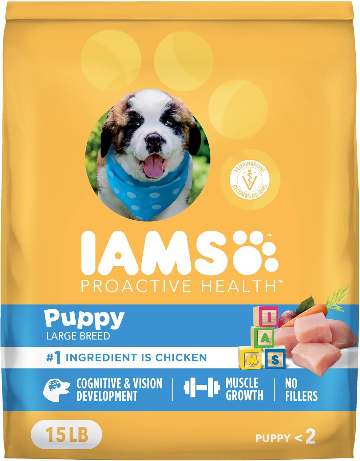 IAMS Proactive Health Large Breed Puppy Food with Real Chicken