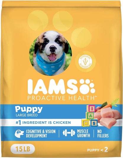 IAMS Proactive Health Large Breed Puppy Food with Real Chicken