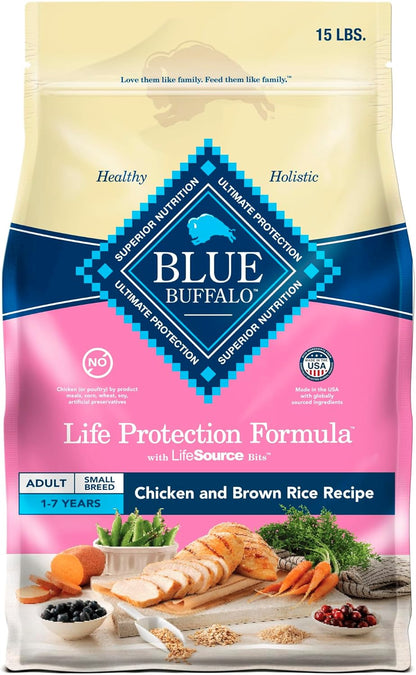 Life Protection Formula Adult Small Breed Dry Dog Food, Supports High Energy Needs, Made with Natural Ingredients, Chicken & Brown Rice Recipe, 15-Lb Bag