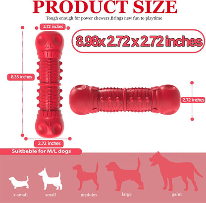 Dog Squeaky Toy for Aggressive Chewers, Durable Chew Toy for Large Medium Breed Dogs